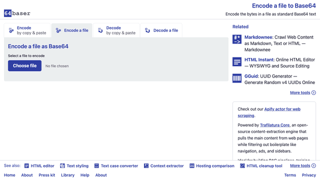 Encode by upload